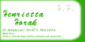 henrietta horak business card